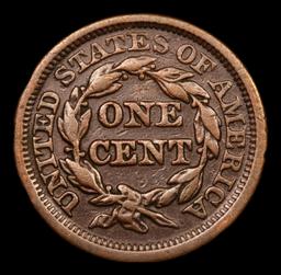 1846 N-4 Braided Hair Large Cent 1c Grades vf++
