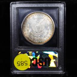 ***Auction Highlight*** 1885-p Rainbow Toned Morgan Dollar $1 Graded GEM+ Unc By USCG (fc)
