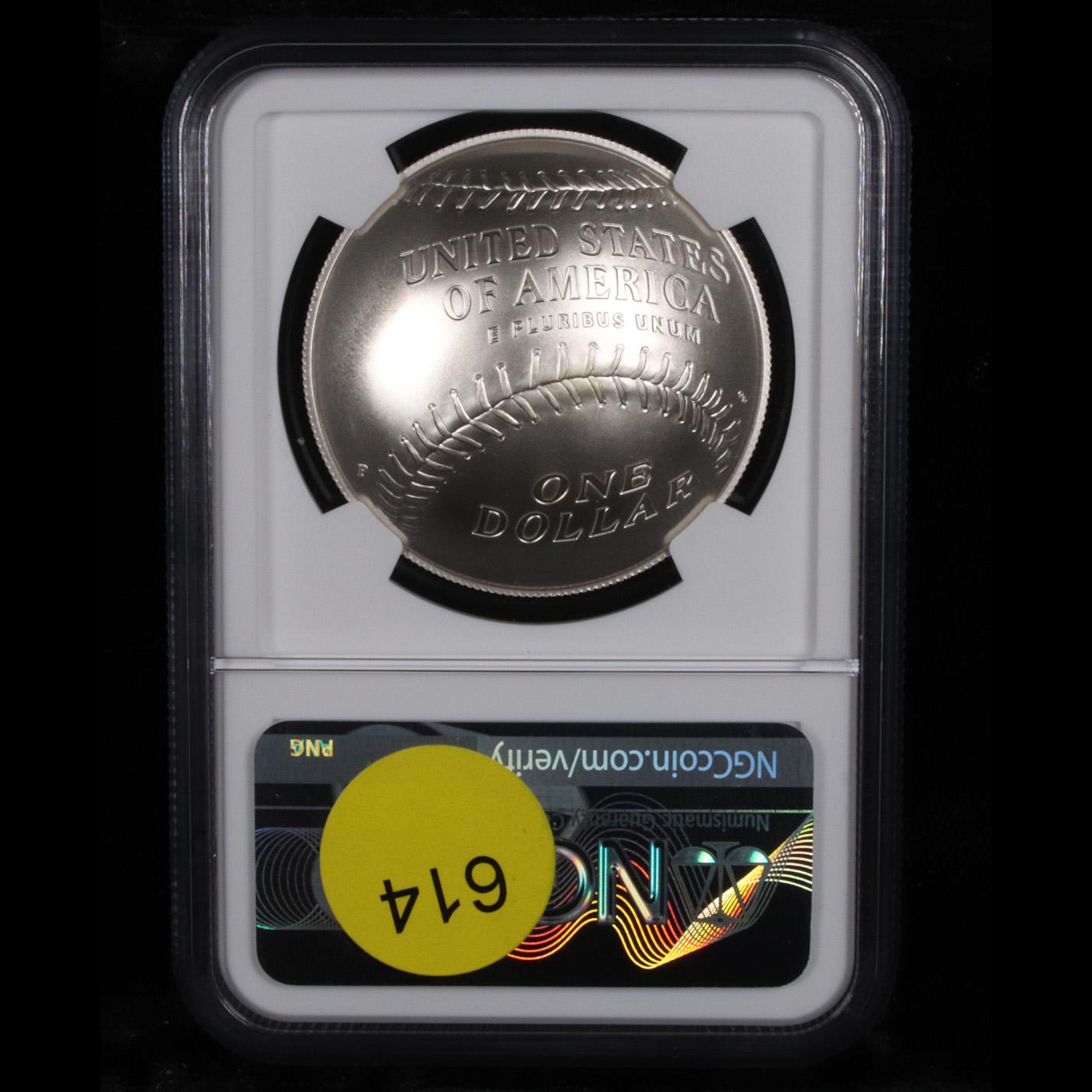 NGC 2014-p Baseball Hall Of Fame Modern Commem Dollar $1 Graded ms69 By NGC