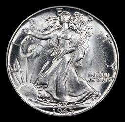 1945-p Walking Liberty Half Dollar 50c Grades Choice Unc