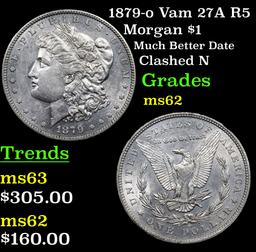 1879-o Vam 27A R5 Morgan Dollar $1 Grades Select Unc