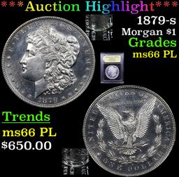 ***Auction Highlight*** 1879-s Morgan Dollar $1 Graded GEM+ UNC PL BY USCG (fc)