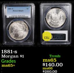 PCGS 1881-s Morgan Dollar $1 Graded ms65+ By PCGS