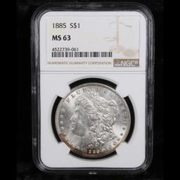 NGC 1885-p Morgan Dollar $1 Graded ms63 By NGC