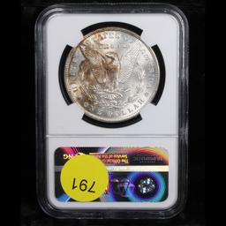 NGC 1885-p Morgan Dollar $1 Graded ms63 By NGC