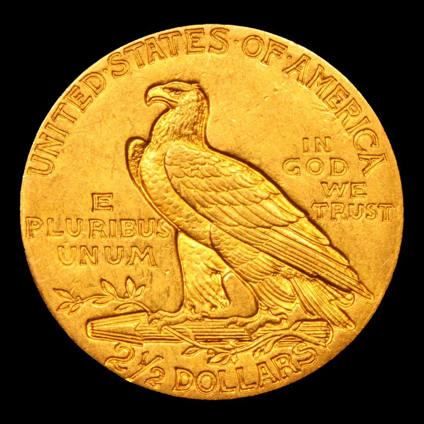 ***Auction Highlight*** 1914-p Gold Indian Quarter Eagle $2 1/2 Graded Select+ Unc By USCG (fc)