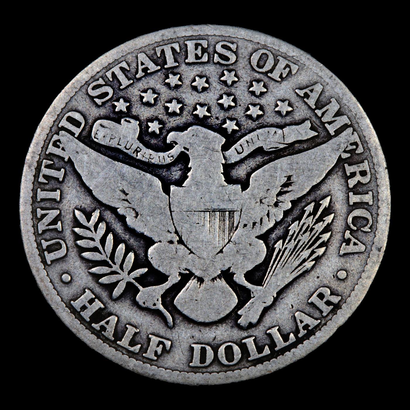 1914-p Barber Half Dollars 50c Grades vg+