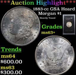 ***Auction Highlight*** 1883-cc GSA Hoard Morgan Dollar $1 Grades Select+ Unc (fc)