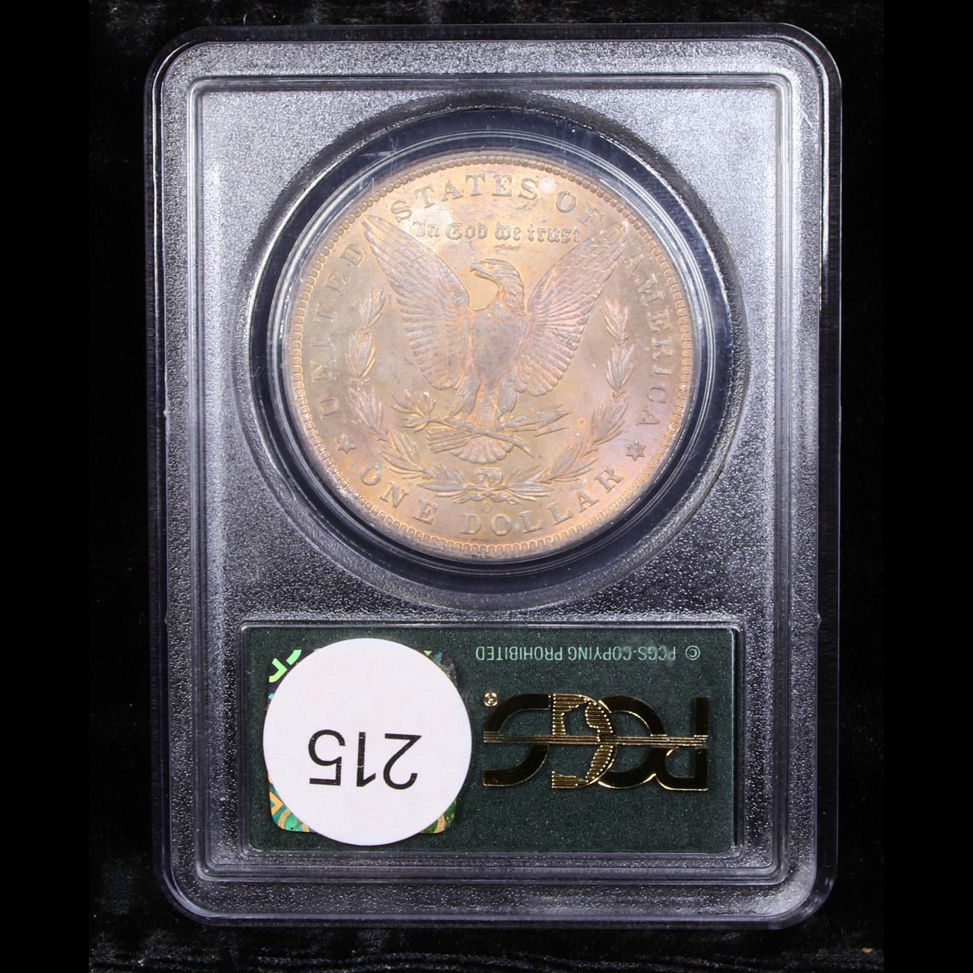 PCGS 1885-o Colorfully Toned OGH Morgan Dollar $1 Graded ms64 By PCGS