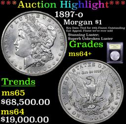 ***Auction Highlight*** 1897-o Morgan Dollar $1 Graded Choice+ Unc By USCG (fc)