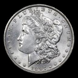 ***Auction Highlight*** 1897-o Morgan Dollar $1 Graded Choice+ Unc By USCG (fc)