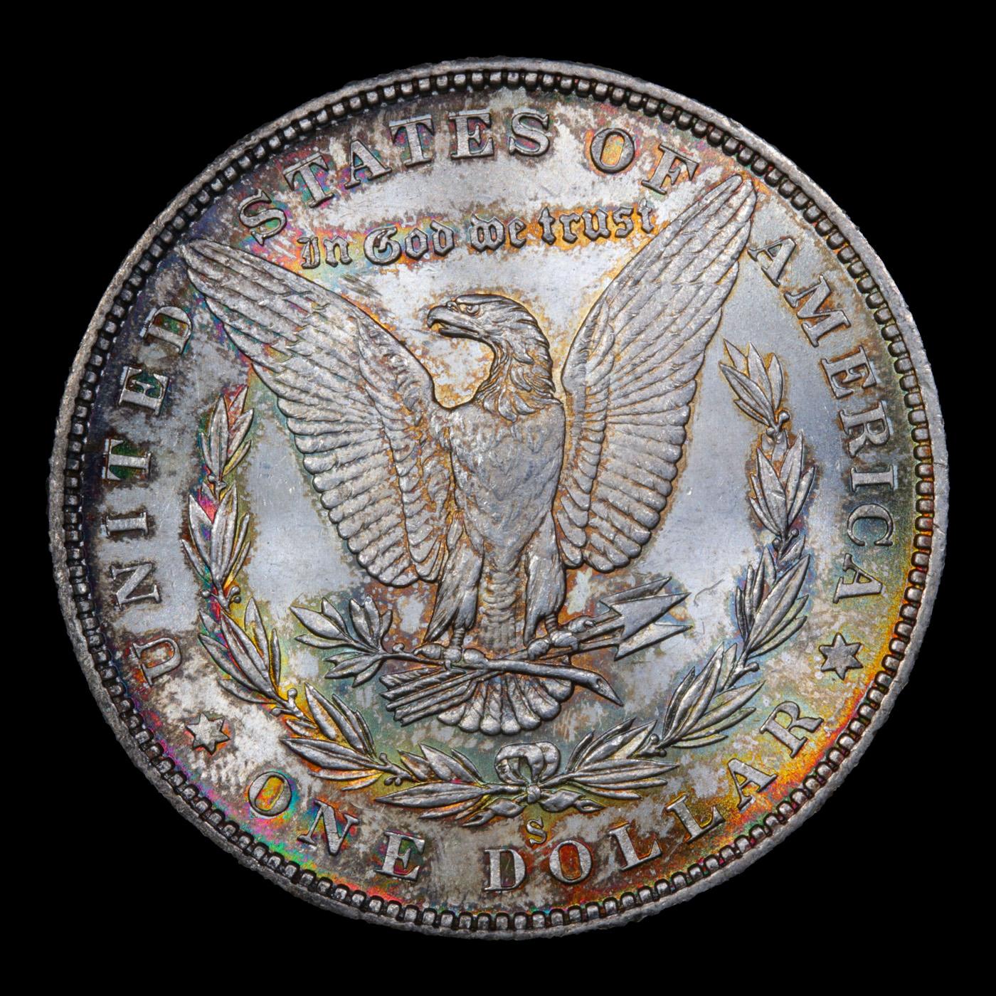 1880-s Colorfully Toned Morgan Dollar $1 Grades GEM Unc