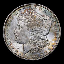 1880-s Colorfully Toned Morgan Dollar $1 Grades Select+ Unc