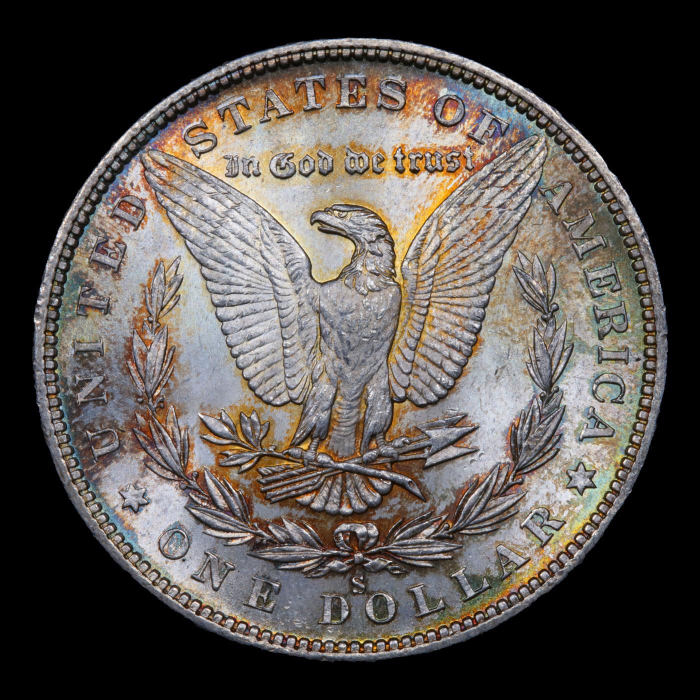 1880-s Colorfully Toned Morgan Dollar $1 Grades Select+ Unc