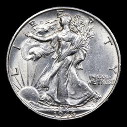 1946-s Walking Liberty Half Dollar 50c Grades Choice AU/BU Slider