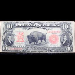 ***Auction Highlight*** The Famous Ten-Dollar "Bison Note" of 1901 Grades vf+ (fc)