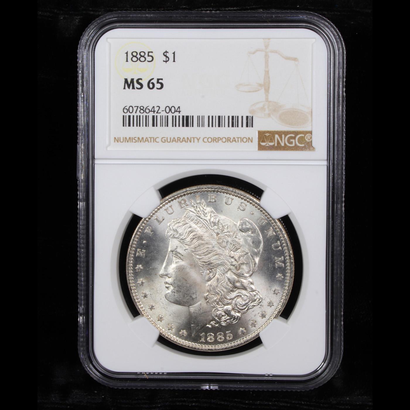NGC 1885-p Morgan Dollar $1 Graded ms65 By NGC