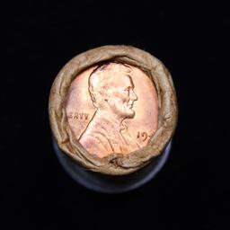 Uncirculated 1c orig shotgun roll, 1944-s  In Old Brinks wrapper  Grades