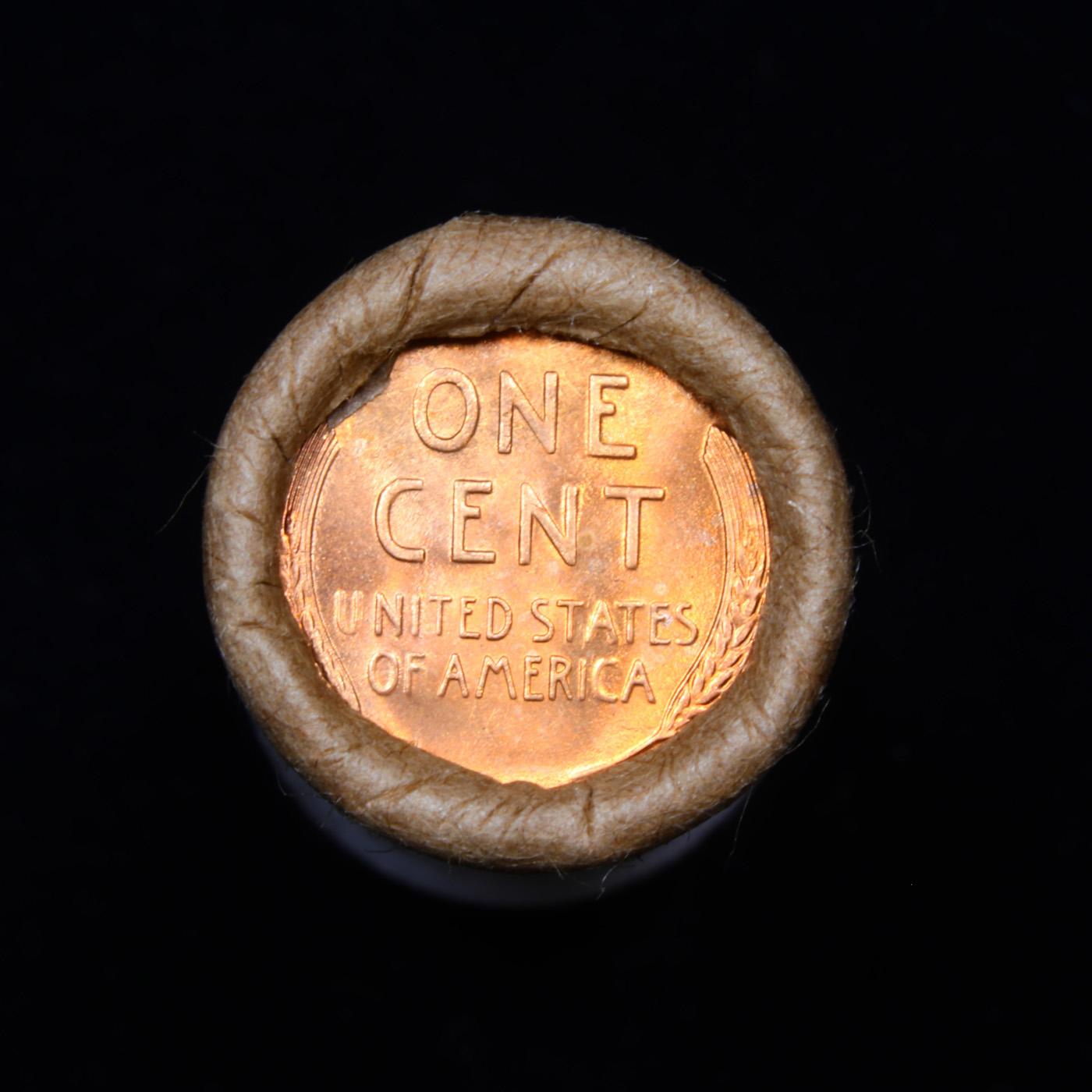Uncirculated 1c orig shotgun roll, 1944-s  In Old Brinks wrapper  Grades