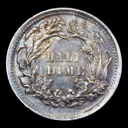 1873-s Seated Liberty Half Dime 1/2 10c Grades Unc Details