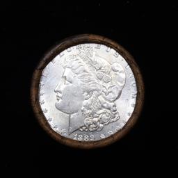 ***Auction Highlight*** AU/BU Slider Brinks Shotgun Morgan $1 Roll 1889 & P Ends Virtually UNC (fc)