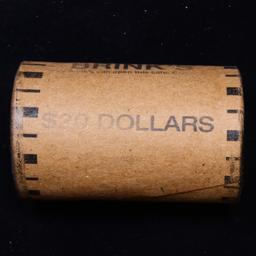***Auction Highlight*** AU/BU Slider Brinks Shotgun Morgan $1 Roll 1889 & P Ends Virtually UNC (fc)