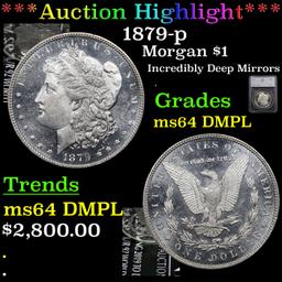 ***Auction Highlight*** 1879-p Morgan Dollar $1 Graded ms64 DMPL By SEGS (fc)