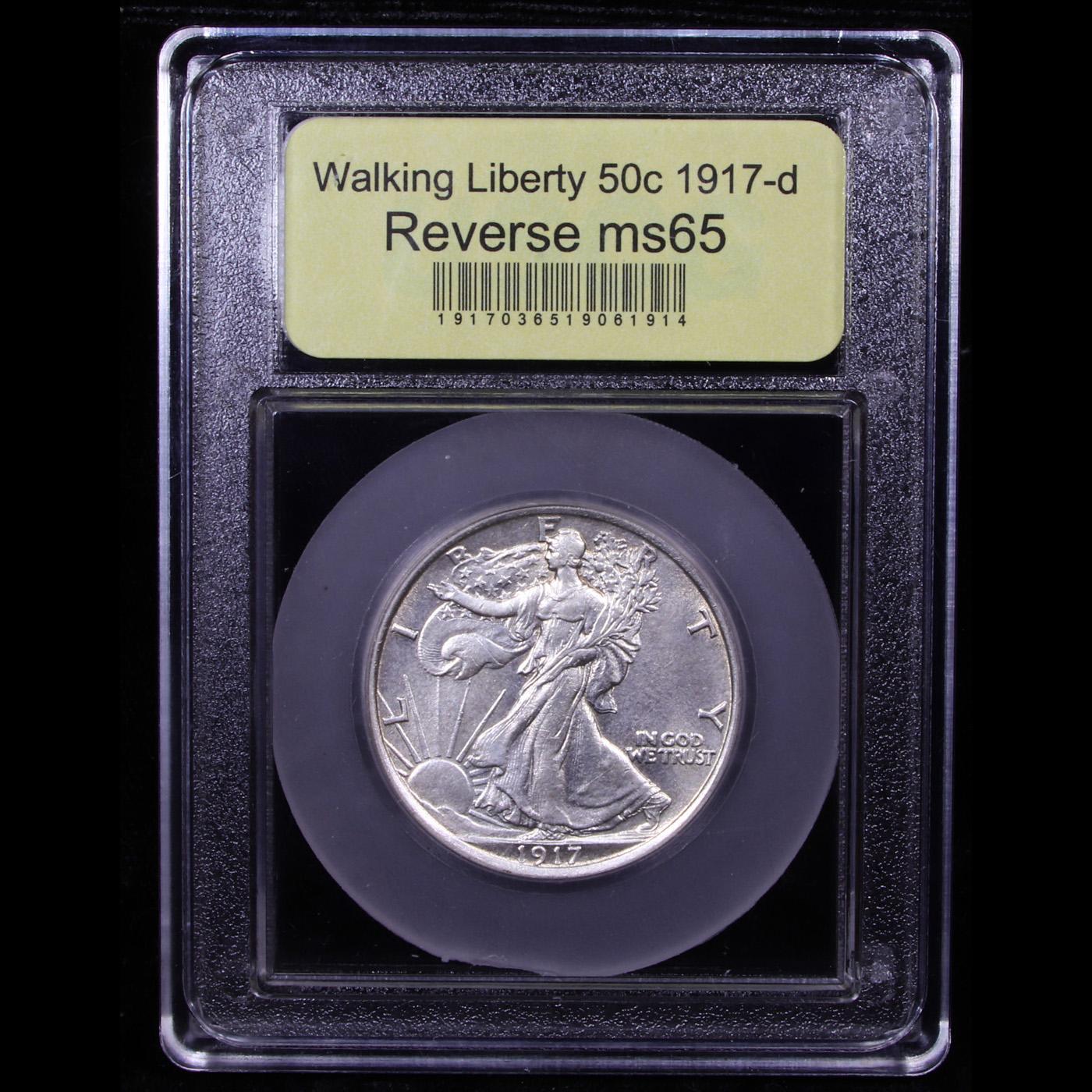 ***Auction Highlight*** 1917-d Reverse Walking Liberty Half Dollar 50c Graded GEM Unc By USCG (fc)