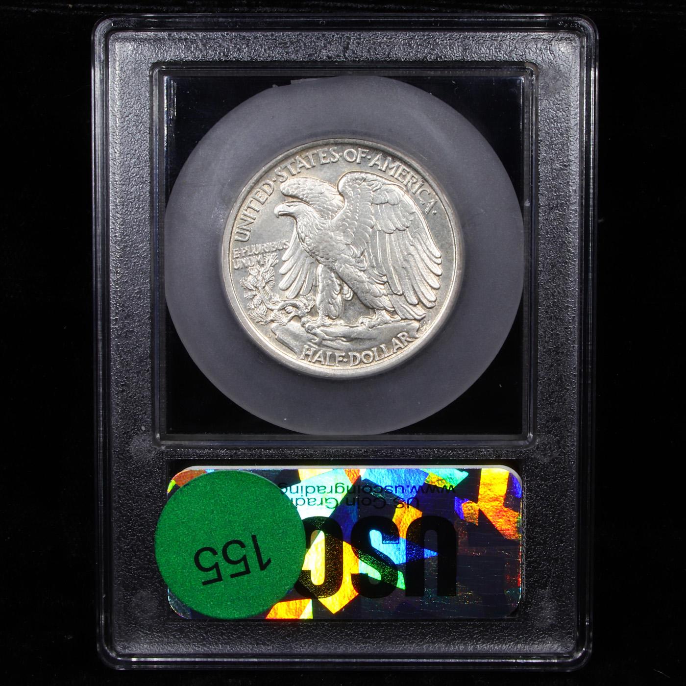 ***Auction Highlight*** 1917-d Reverse Walking Liberty Half Dollar 50c Graded GEM Unc By USCG (fc)