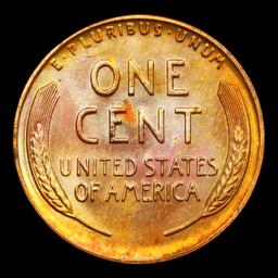 1941-d Rainbow Toned Lincoln Cent 1c Grades GEM+ Unc RB