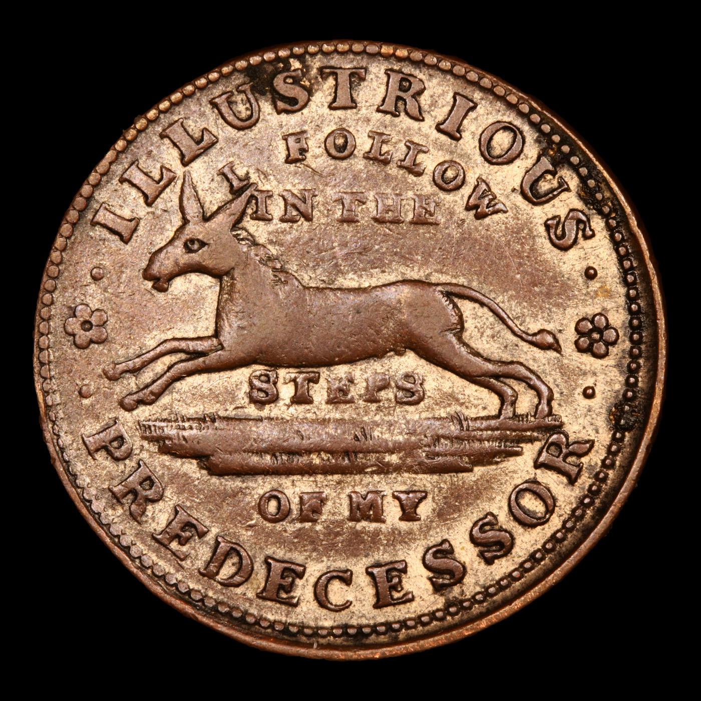 1837 Executive Financiering HT 34 Hard Times Token 1c Grades xf+