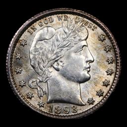 ***Auction Highlight*** 1893-o Barber Quarter 25c Graded Choice Unc By USCG (fc)
