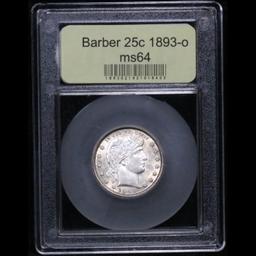 ***Auction Highlight*** 1893-o Barber Quarter 25c Graded Choice Unc By USCG (fc)