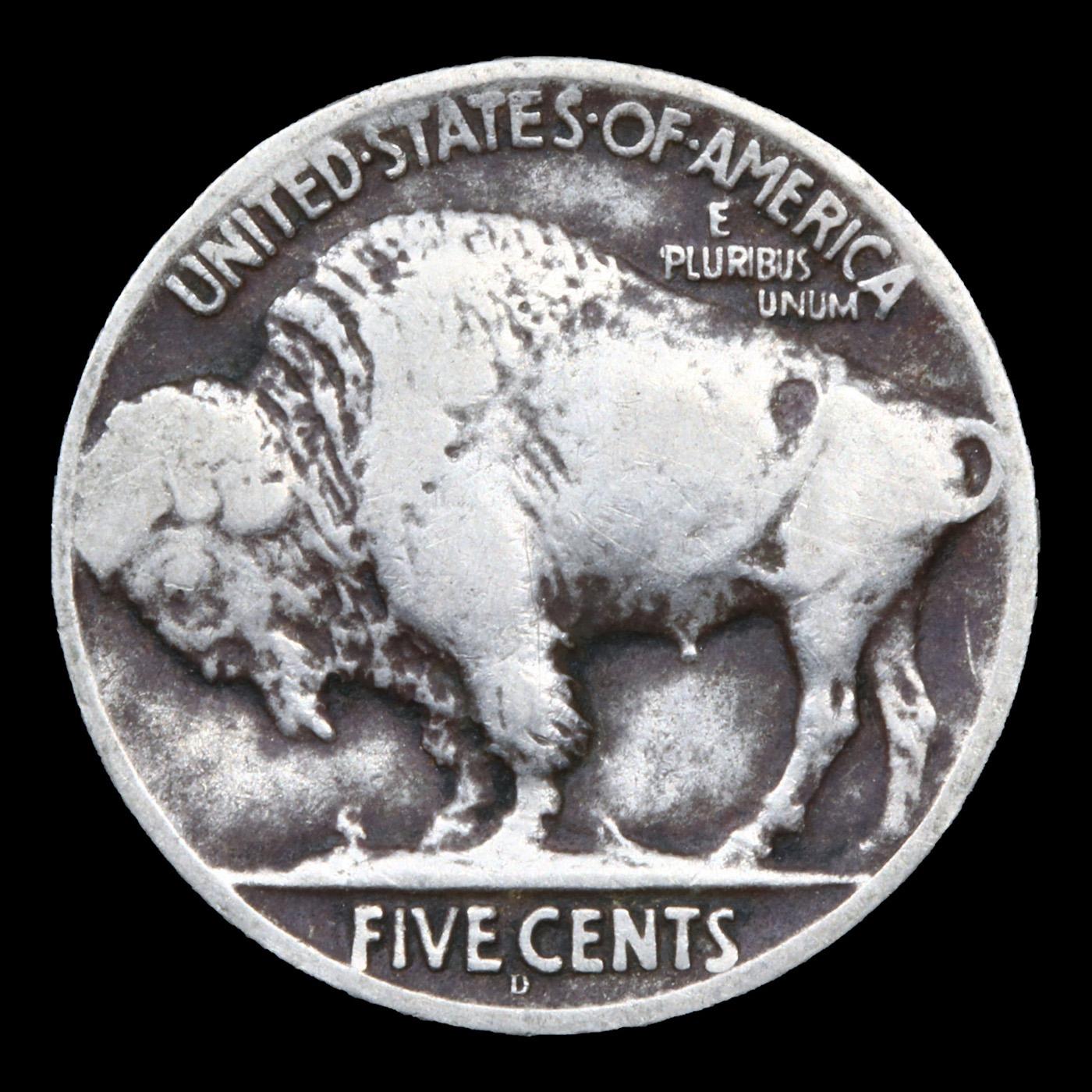 1924-d Buffalo Nickel 5c Grades vf+