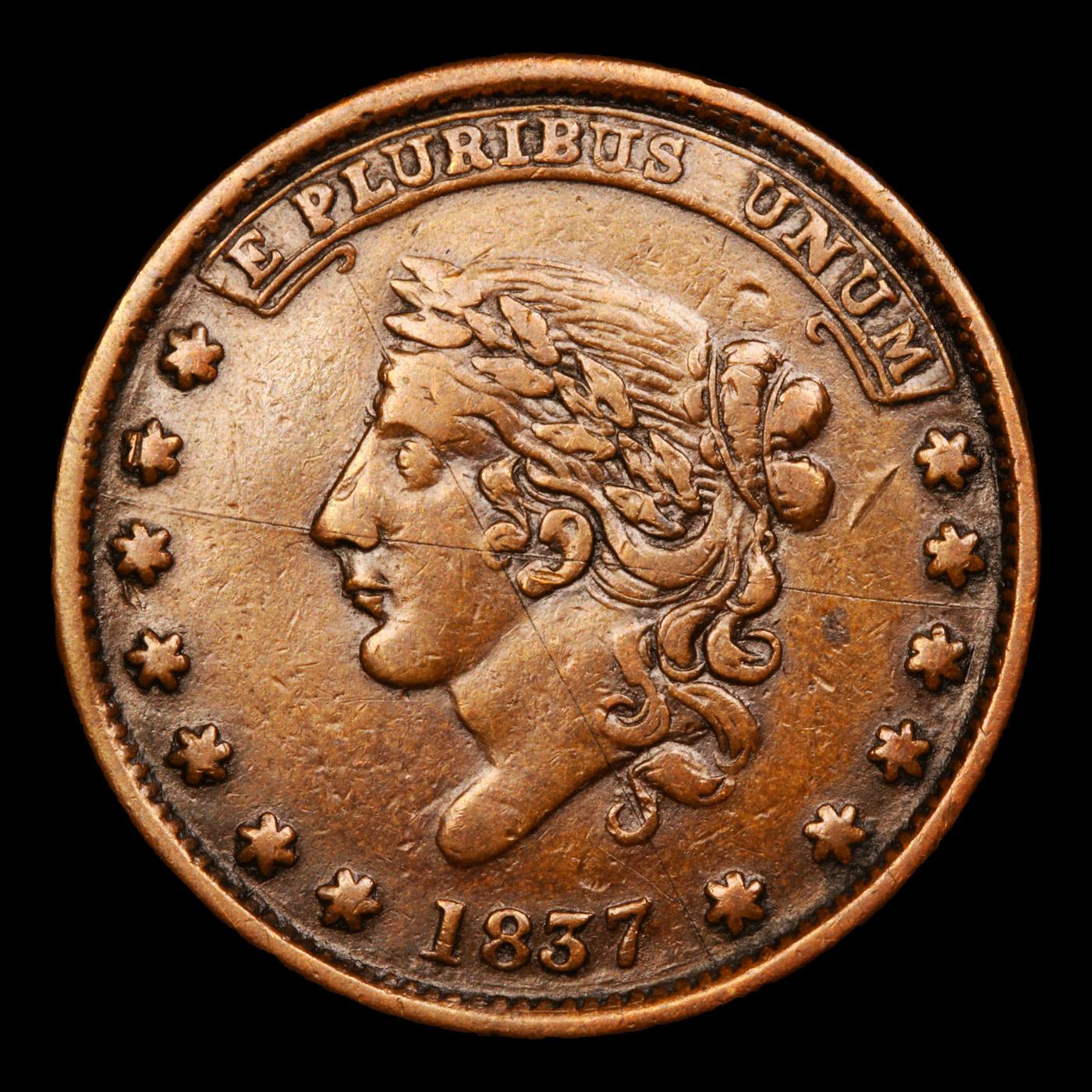 1837 Millions For Defence HT-48 Hard Times Token 1c Grades xf details