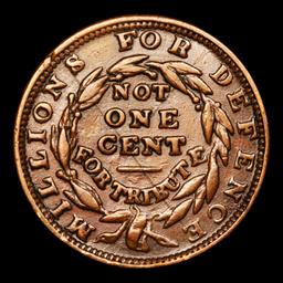 1837 Millions For Defence HT-48 Hard Times Token 1c Grades xf details