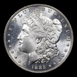 1885-p Morgan Dollar $1 Grades Choice+ Unc