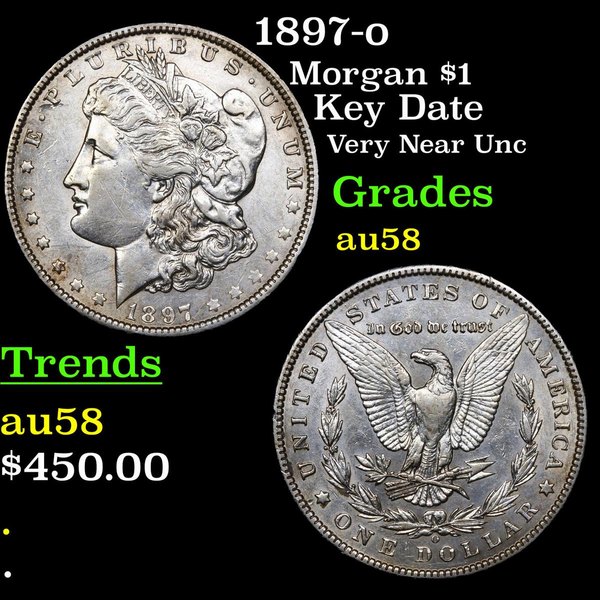 1897-o Morgan Dollar $1 Grades Choice AU/BU Slider