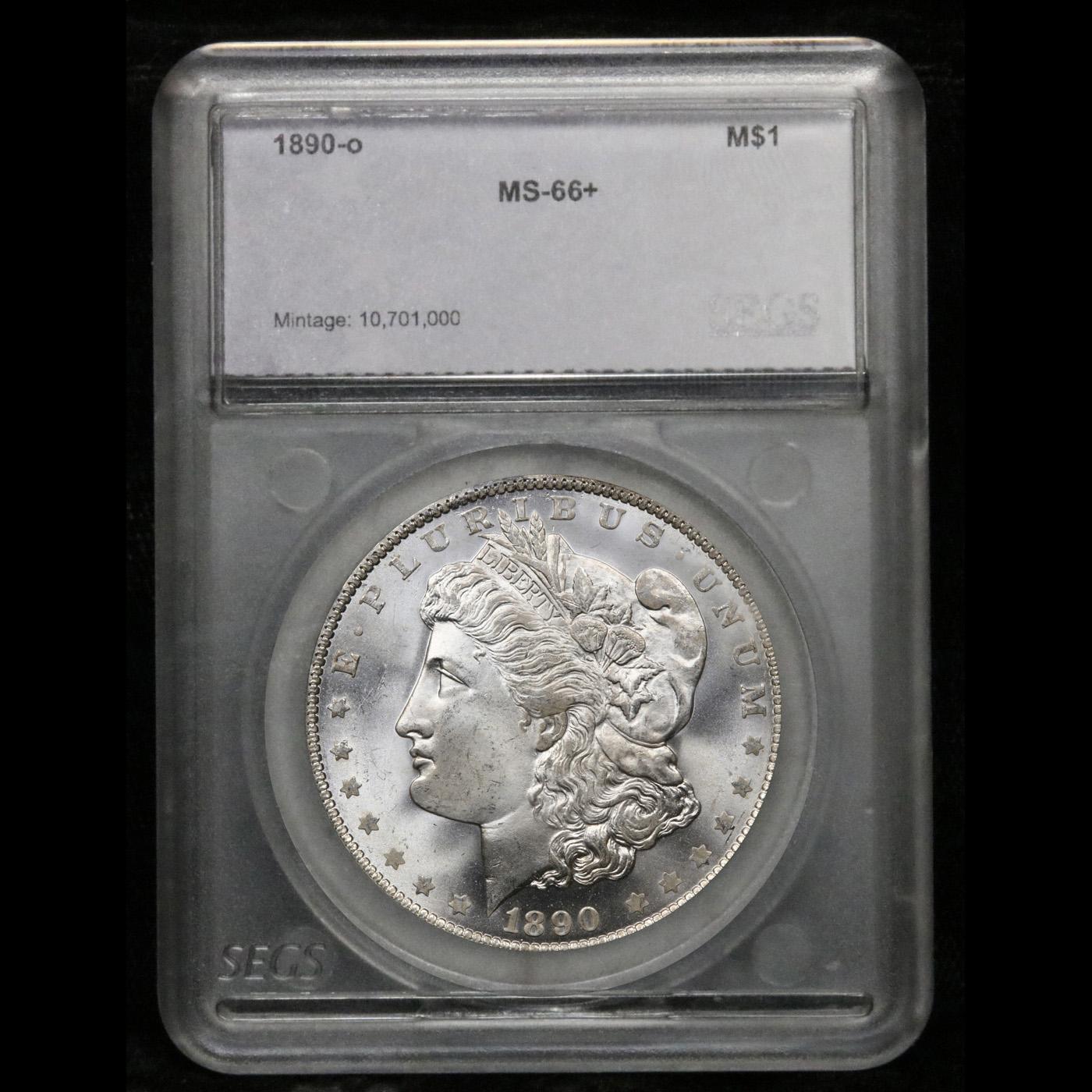 *HIGHLIGHT OF THE AUCTION* 1890-o TOP POP Morgan Dollar $1 Graded ms66+ By SEGS (fc)