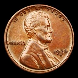 1928-d Lincoln Cent 1c Grades Choice AU/BU Slider