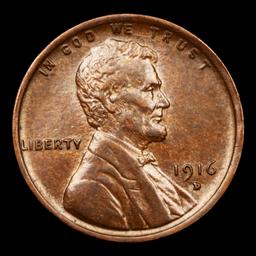 1916-d Lincoln Cent 1c Grades Choice AU
