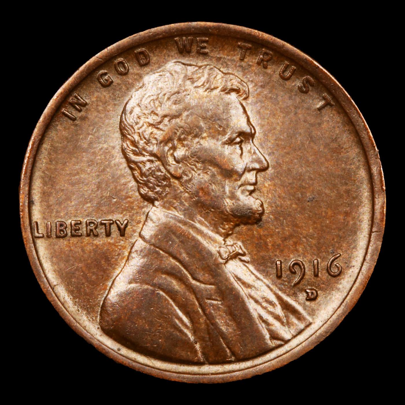 1916-d Lincoln Cent 1c Grades Choice AU