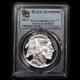 Proof 2001-P Buffalo Black Diamond Modern Commem Dollar $1 Graded pr69 dcam By PCGS