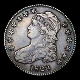 1829 O-113 Capped Bust Half Dollar 50c Grades xf+