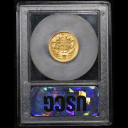 ***Auction Highlight*** 1880 Three Dollar Gold 3 Graded Choice AU/BU Slider BY USCG (fc)