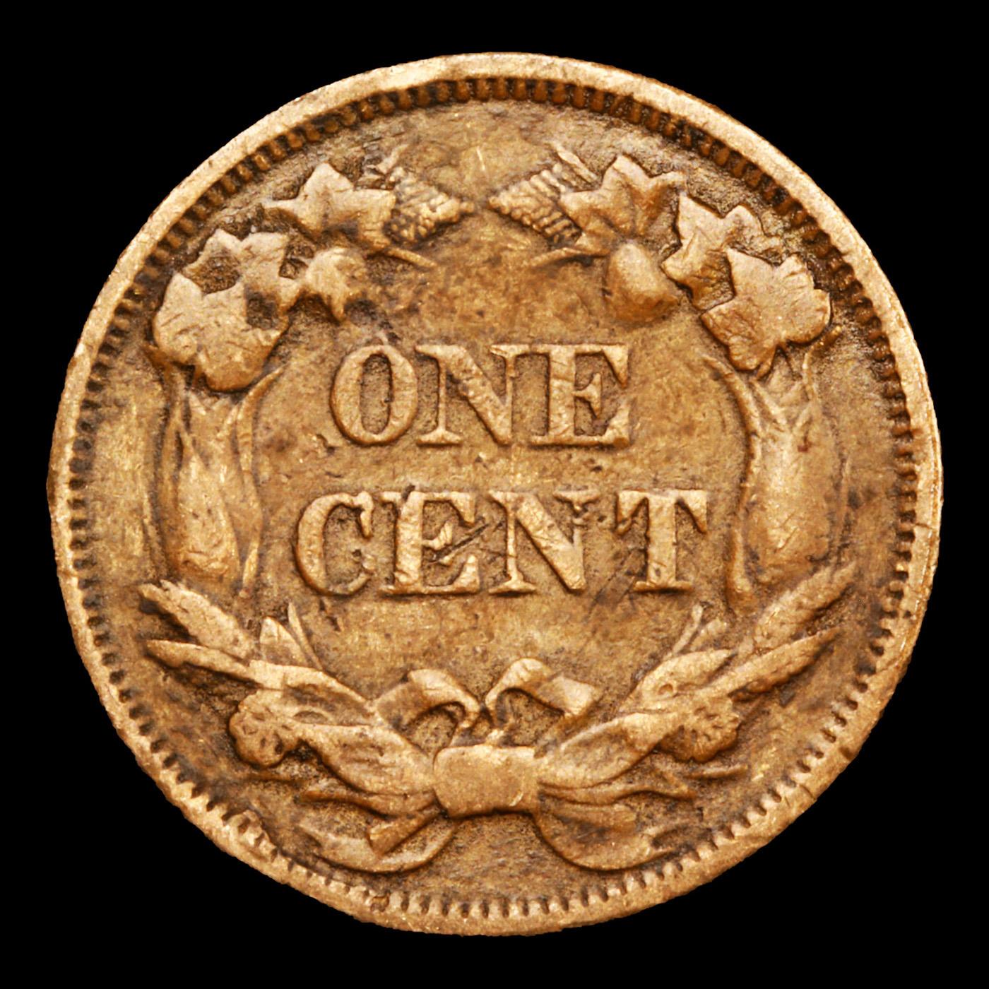 1858 SL Flying Eagle Cent 1c Grades vf++