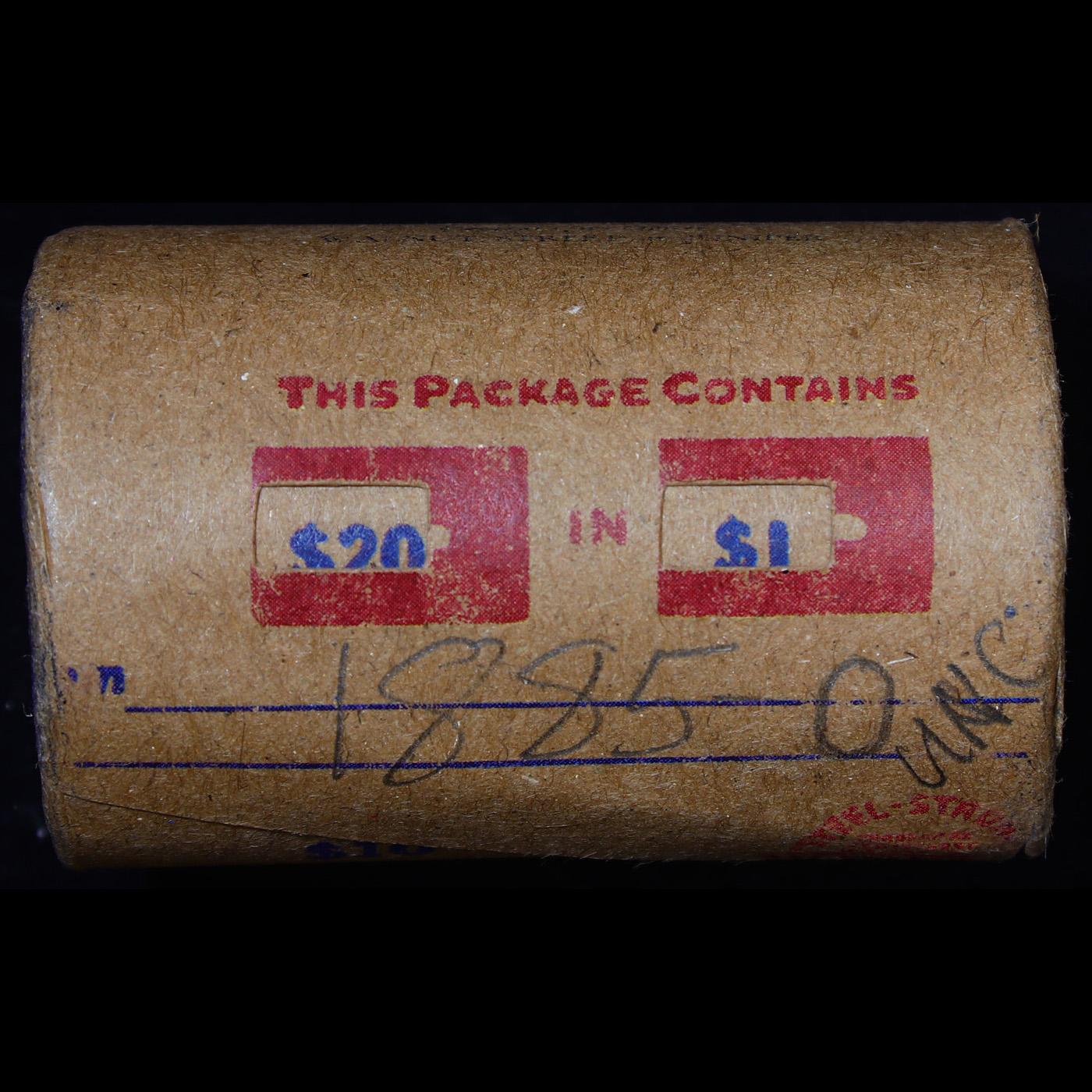 ***Auction Highlight*** Full solid date 1885-o Uncirculated Morgan silver dollar roll, 20 coins (fc)
