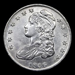 ***Auction Highlight*** 1836 O-122 Capped Bust Half Dollar 50c Graded Select Unc By USCG (fc)
