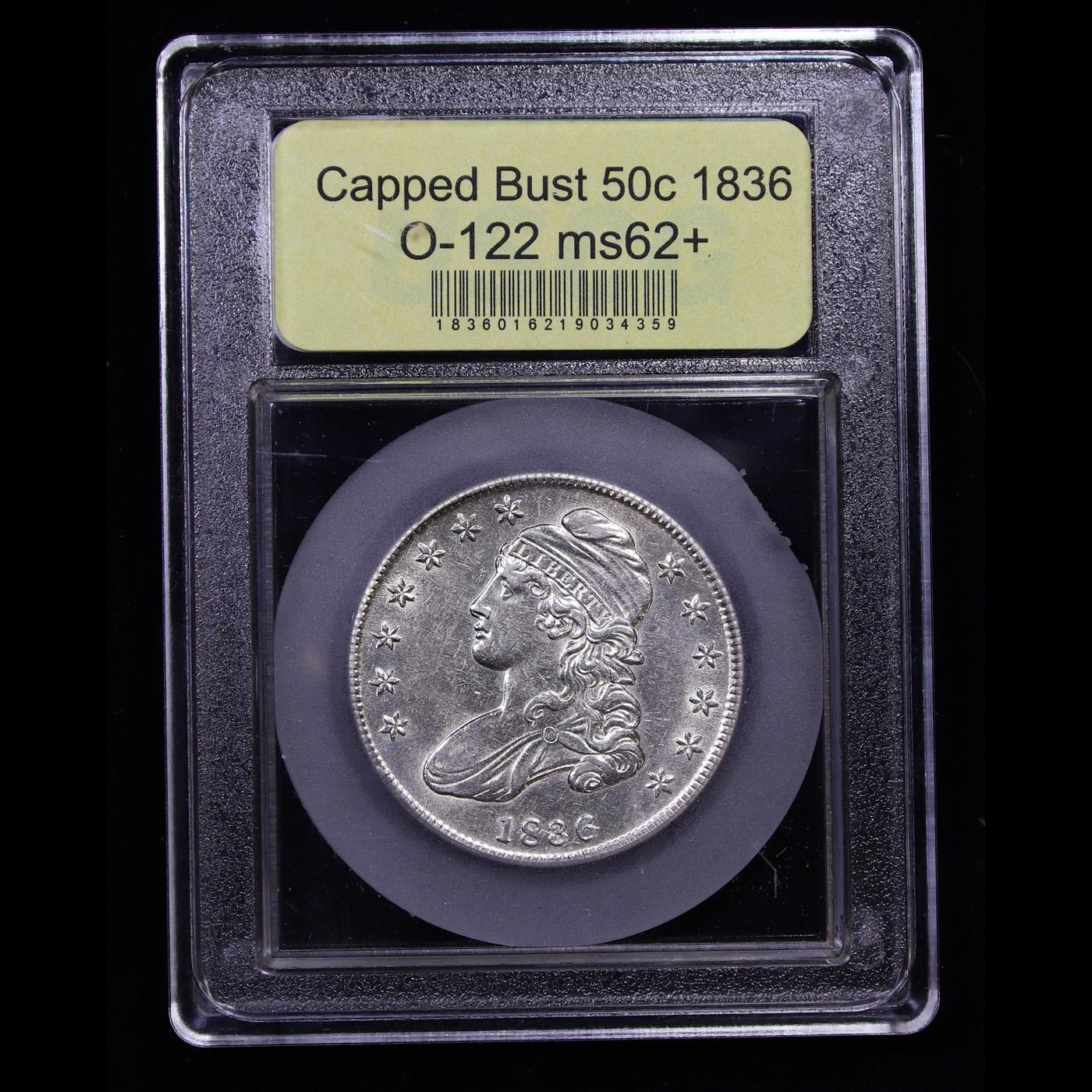 ***Auction Highlight*** 1836 O-122 Capped Bust Half Dollar 50c Graded Select Unc By USCG (fc)