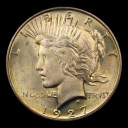 *HIGHLIGHT OF NIGHT* 1927-d Top 50 Vam 2 DDO Peace Dollar $1 Graded GEM Unc By USCG (fc)